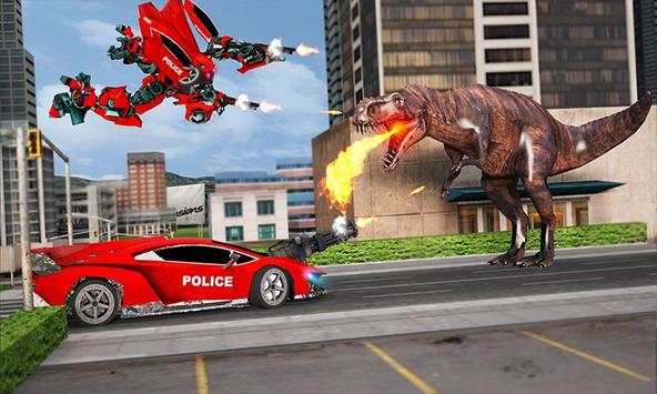 US Police Ball Robot Transform VS Wild Dino Attack screenshot 6
