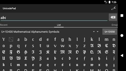 Unicode Pad screenshot 4
