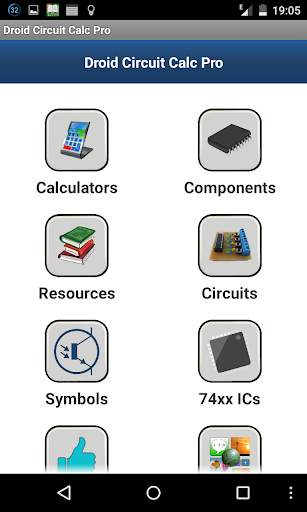 Droid Circuit Calc Pro screenshot 1