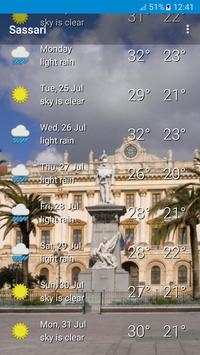 Sassari - meteo screenshot 2