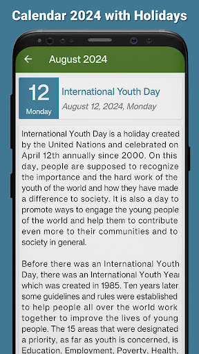 Calendar 2024 with Holidays screenshot 7