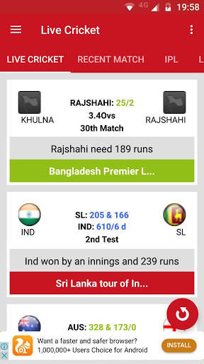 Cricket Live screenshot 3