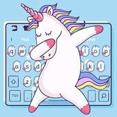 Cute Doing Dabbing Unicorn Keyboard Theme 10001003