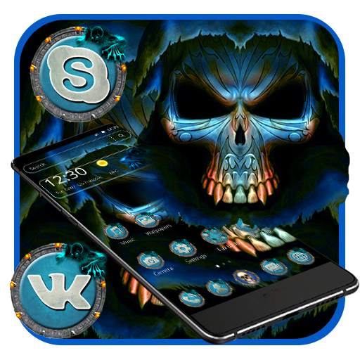 Blue Horror Skull Theme 1.1.2