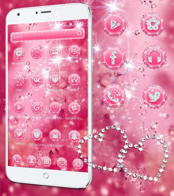 Pink Diamond Theme Wallpaper Glitter screenshot 5