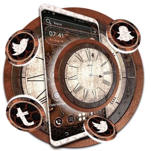 Wooden Clock Launcher Theme 1.0.0