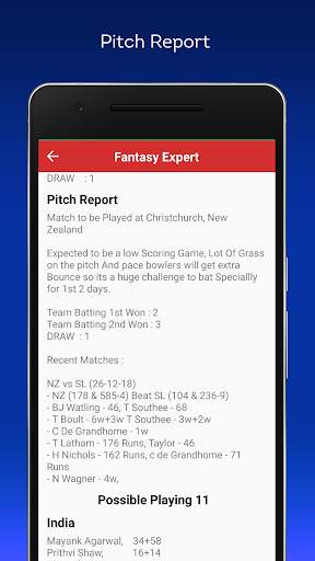 Fantasy Expert - D11 Team Prediction and Tips screenshot 3