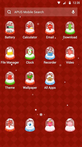 Merry Christmas Cute Snowman -- APUS theme screenshot 2