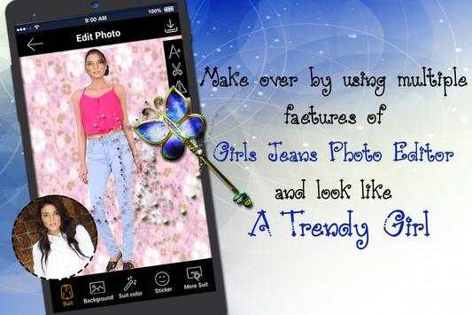 Girls Jeans Photo Suit Editor 1 تصوير الشاشة