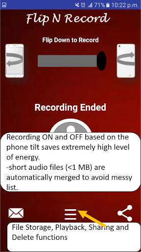 Flip N Record (Auto Start & Stop Audio Recorder) screenshot 5