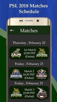 PSL Cricket Schedule 2018 – PSL Schedule App screenshot 4