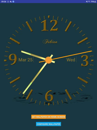 Nice Night Analog Clock Live Wallpaper screenshot 2