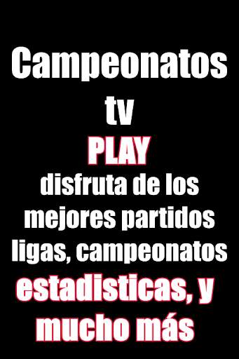 Campeonatos Tv Play en vivo futbol screenshot 1