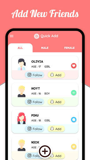 Friends For Snapchat And Instagram - Quick Add screenshot 2