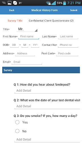 Medical History Forms Lite screenshot 3