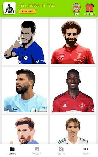 Footballer Soccer Stars - Color By Number Game screenshot 1