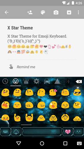X Star Emoji Keyboard Theme screenshot 3