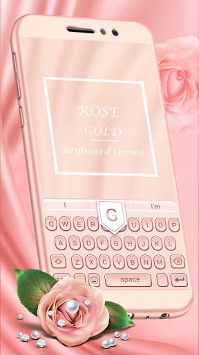 Rose Gold keyboard for phone 8 screenshot 1