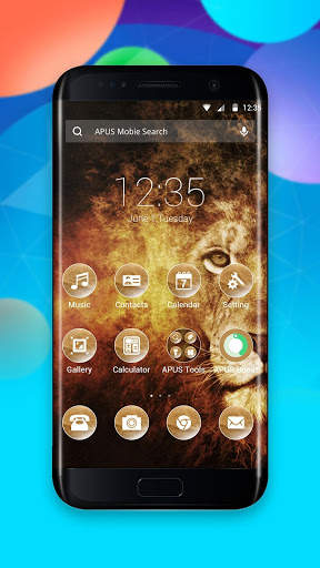 Animal King Lion theme-APUS Launcher screenshot 1