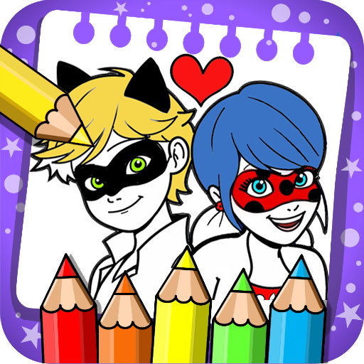 LadyBug coloring the cat icon