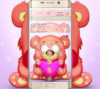 Pink cute bear theme screenshot 3
