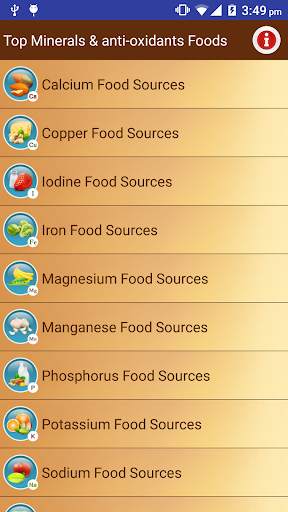 Minerals & Antioxidants Foods screenshot 1