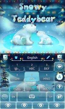 Snowy Teddy GO Keyboard Theme screenshot 2