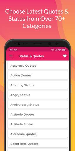 Quotes & Status - Status Quotes and Messages screenshot 1
