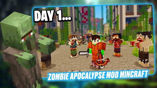 Zombie Apocalypse Mod Mincraft screenshot 1