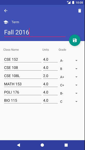 GPA Calculator screenshot 2