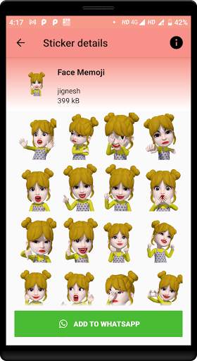 Best Beautifull girl Sticker For Whatsapp screenshot 3