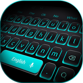Blaues Licht Schwarz Tastatur icon
