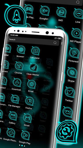 Ganesh Ji Neon Launcher Theme screenshot 4