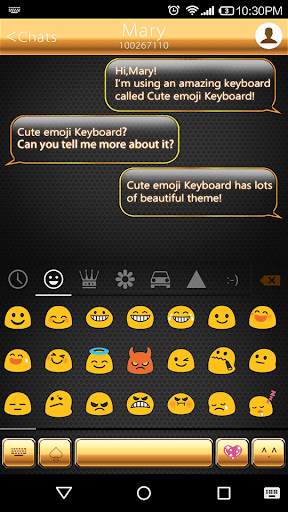 Gold Classic Emoji Keyboard स्क्रीनशॉट 2