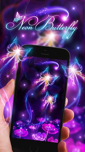 Fluorescent Butterfly Live Wallpaper screenshot 3