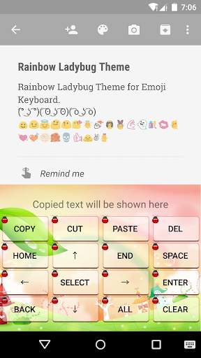 Rainbow Ladybug Emoji Keyboard screenshot 3
