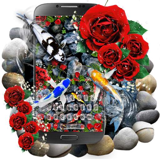 Rose Koi Fish Keyboard 10001004