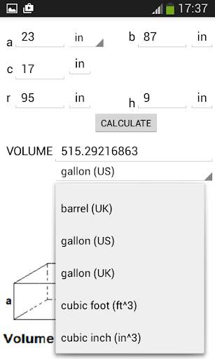 Volume Calculator 4 تصوير الشاشة