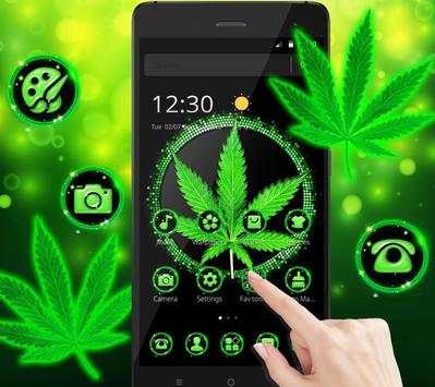 Neon Weed Rasta Theme 1 تصوير الشاشة