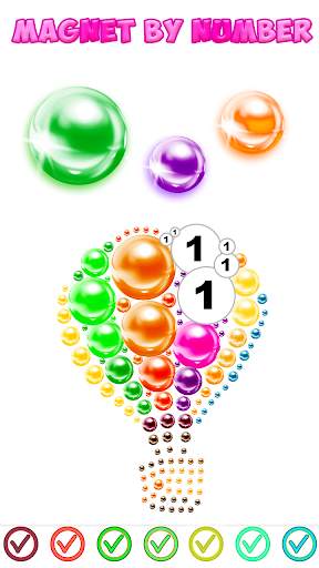 Magnetic Balls Color By Number - Magnet Bubbles screenshot 3