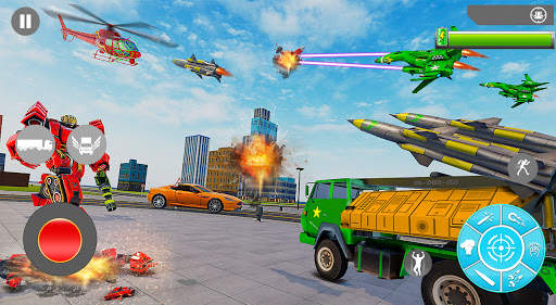 Robot Helicopter Car Transform - Multi Robot Game screenshot 3