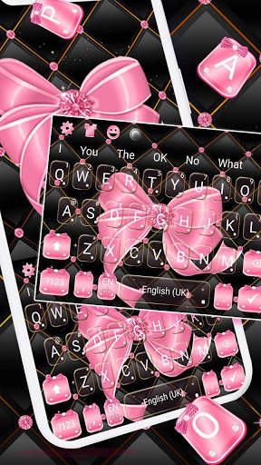 Luxury Pink Bow Keyboard screenshot 2