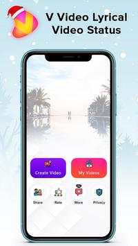 V Video - Lyrical Video Status Maker With Music screenshot 1