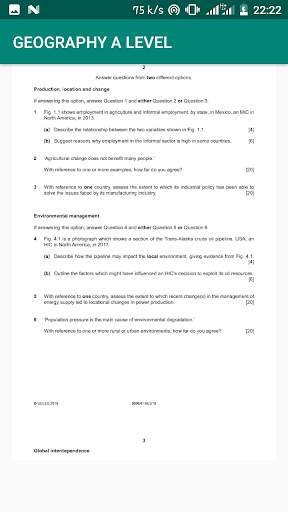 A-level Geography Pastpapers Answers screenshot 6