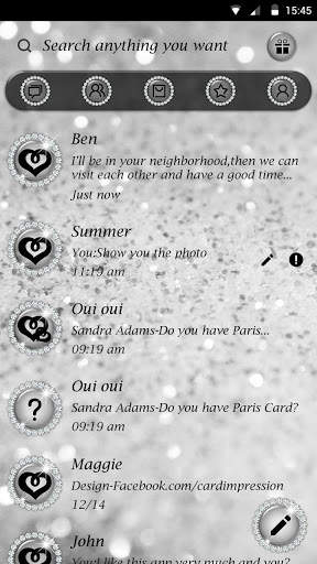 GO SMS PRO SILVER THEME screenshot 2