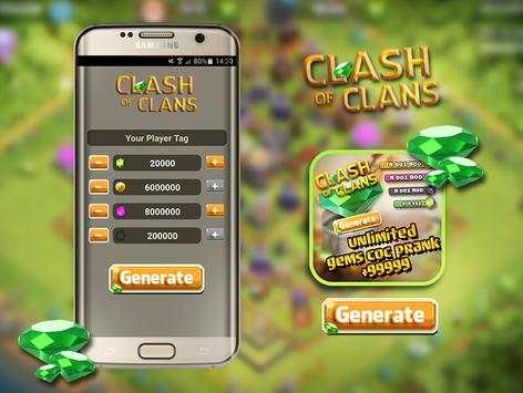 Cheat For Clash Of Clans prank screenshot 1