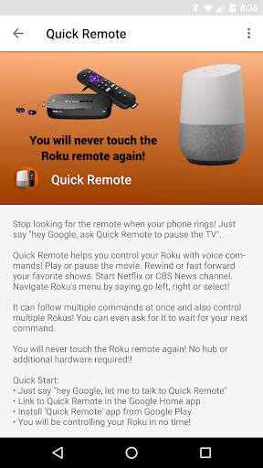 Quick Remote for Google Home/A screenshot 6