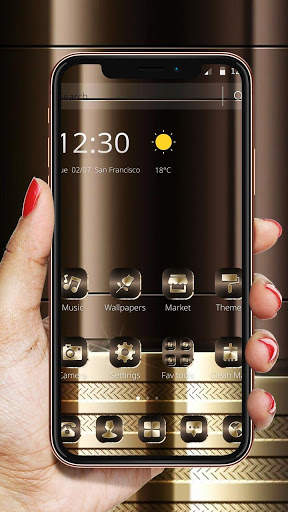 Gold Brown Business Luxury Theme screenshot 3