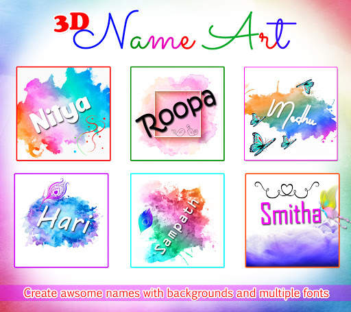 3d Name Art Photo Editor - Focus n Filters screenshot 1
