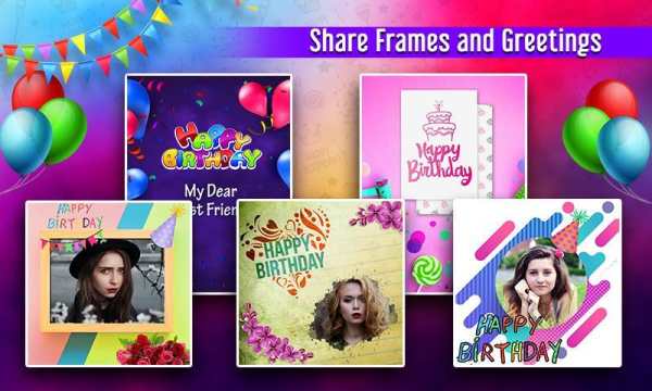 Birthday Greetings: happy birthday frames screenshot 6